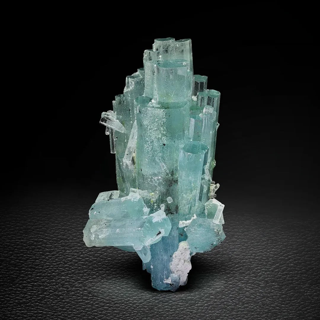 Cluster of Terminated Aquamarine with Excellent Vibrant Color from Pakistan