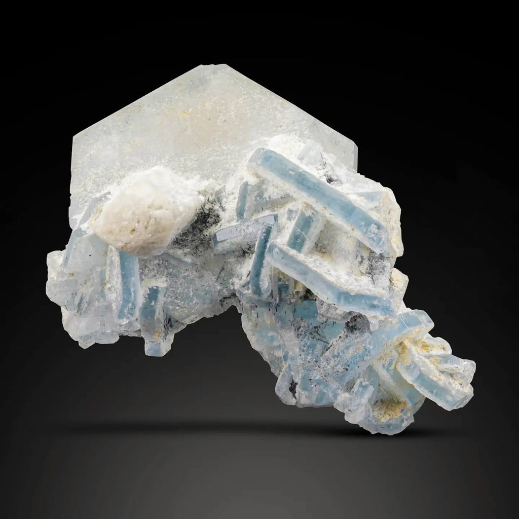 rare Alkali Rich blue Vorobyevite crystal cluster from Afghanistan