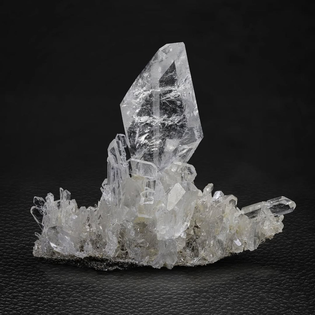Elongated and Isolated Faden Quartz Crystal on Matrix from Pakistan