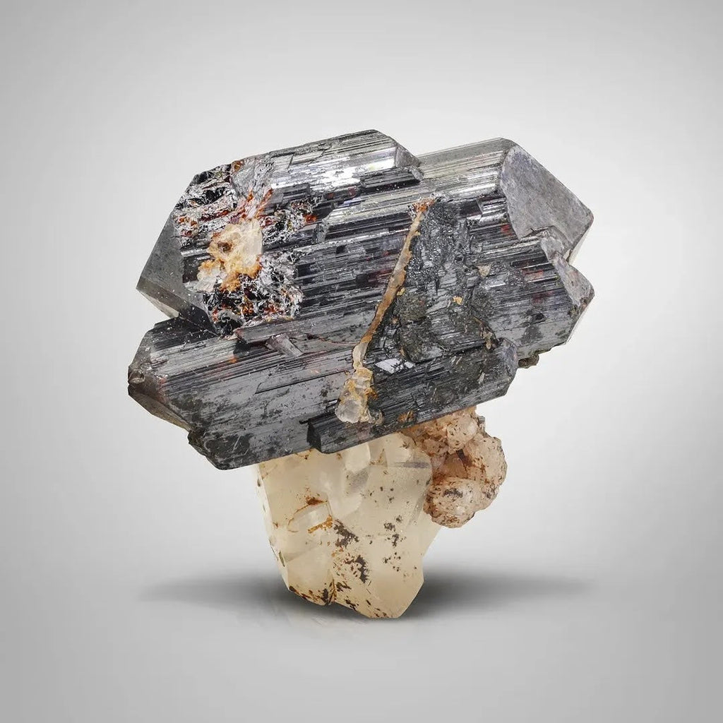 Adorable Aesthetic Black Rutile Crystals on Quartz from Pakistan