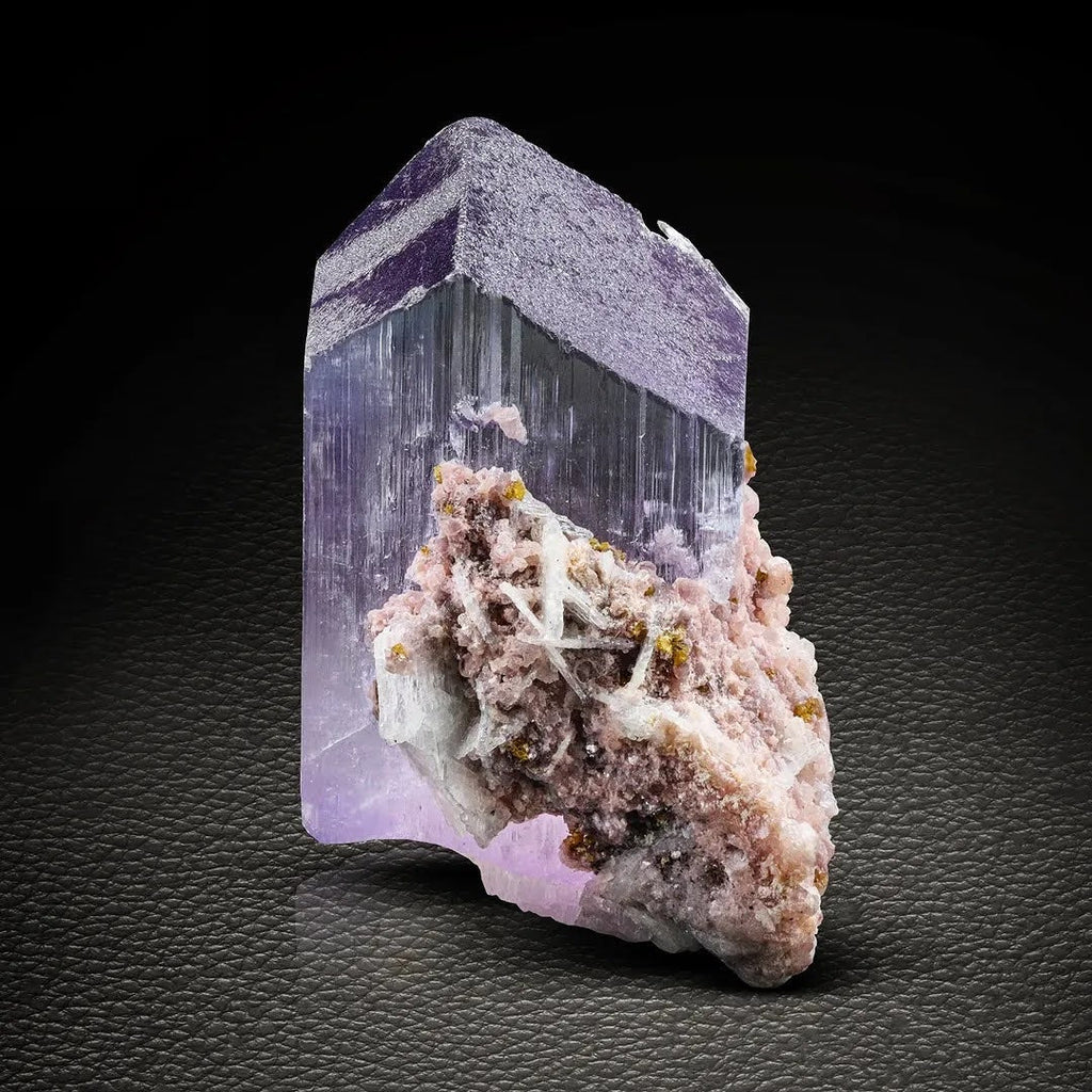 Adorable Kunzite Crystal with Rare Microlite and Cleavelandite from Afghanistan