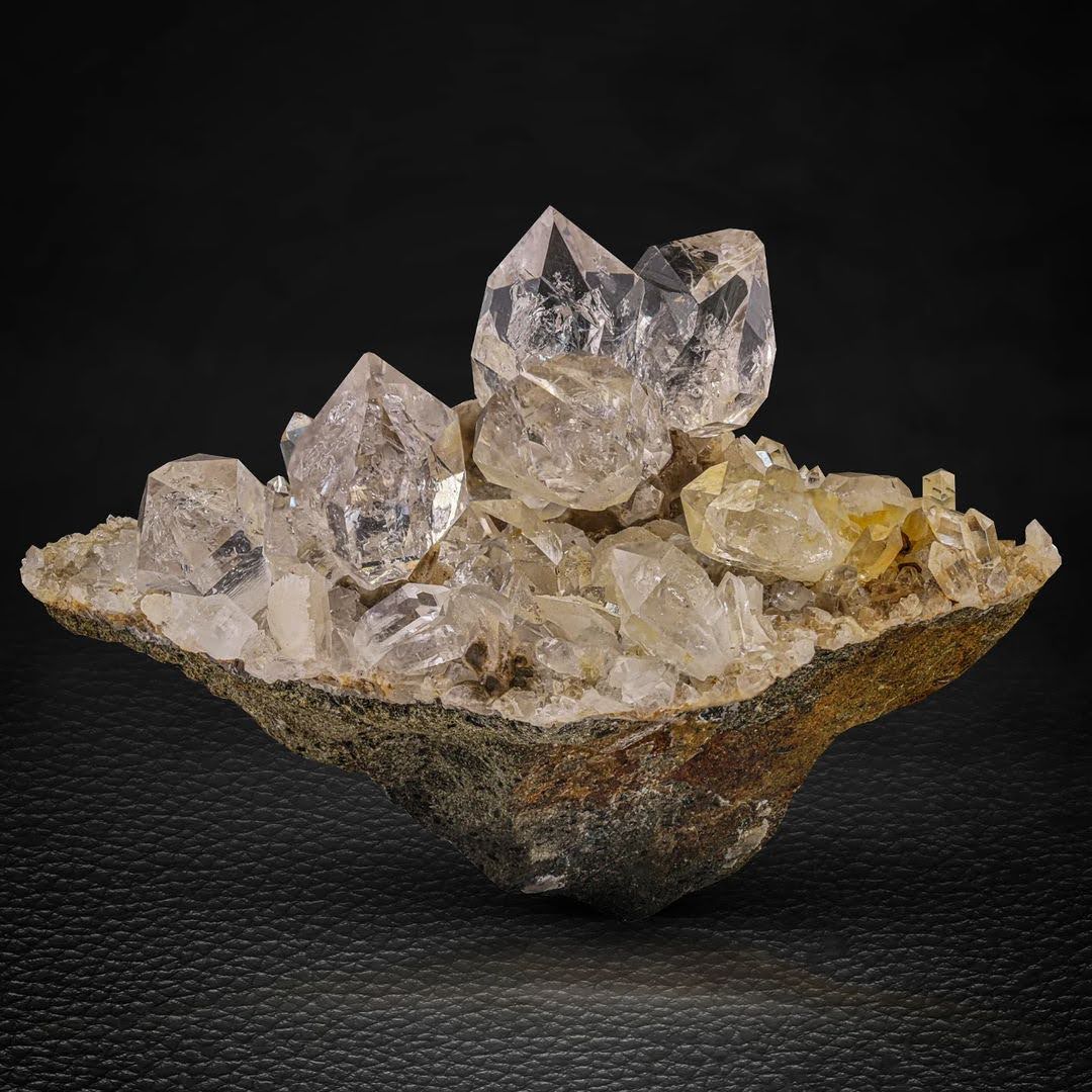 Pointed Terminated Amethyst Diamond Quartz on Matrix from Pakistan