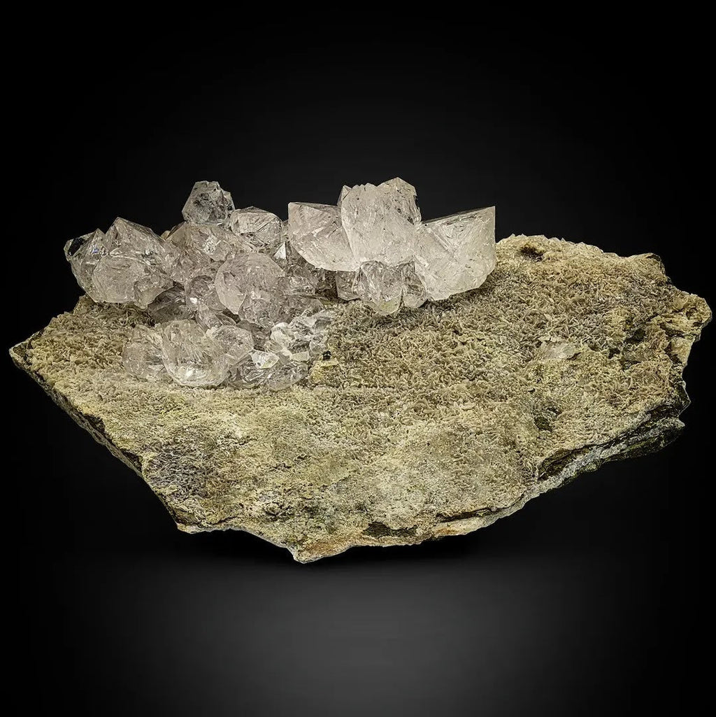 Pointed Terminated Diamond Quartz Crystals on Matrix from Pakistan