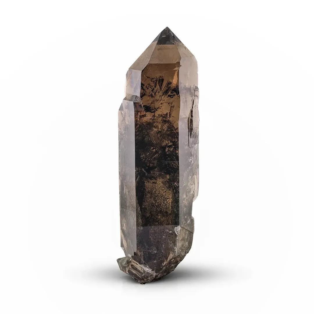 Vibrant Smoky Brown Pointed Terminated Quartz Crystal from Pakistan