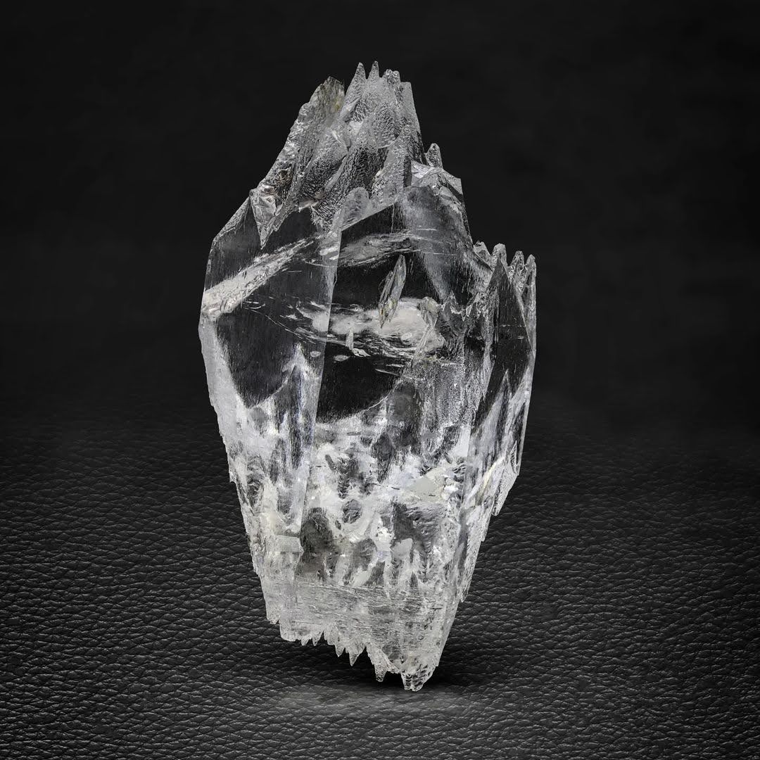 Double Terminated Etched Clear Aquamarine Crystal from Pakistan