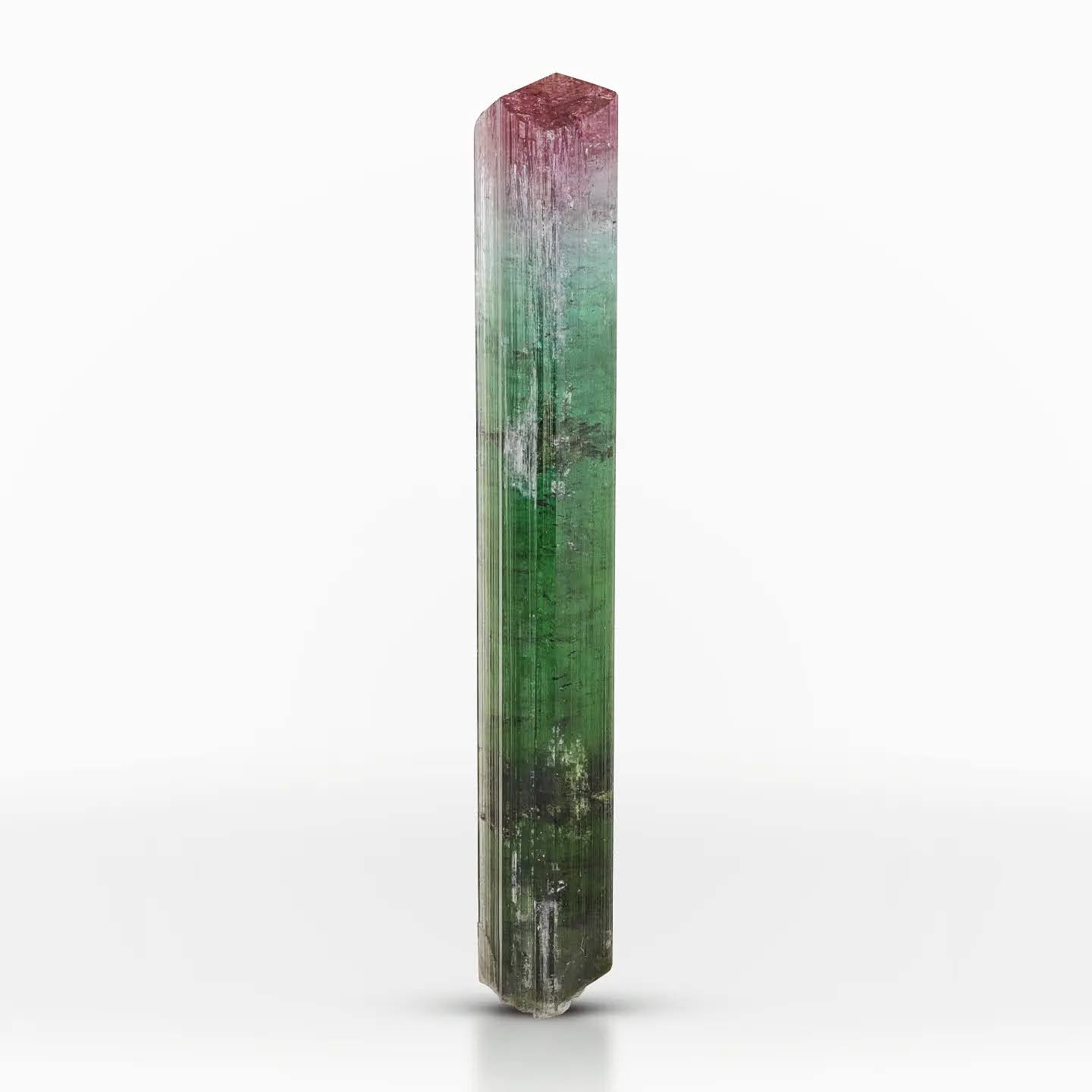Bi color Double Terminated Tourmaline Crystal from Afghanistan