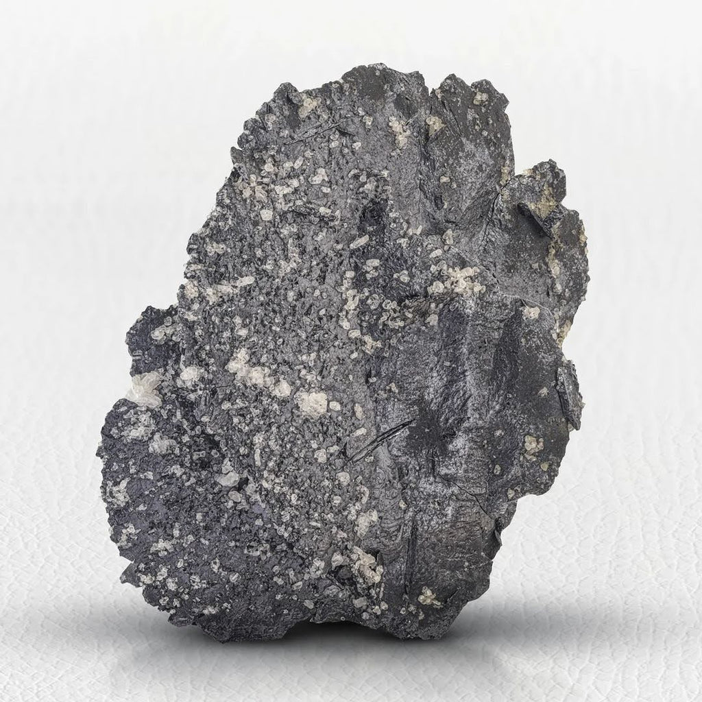 lustrous fine Hematite crystal with contrasting white Albite from Pakistan