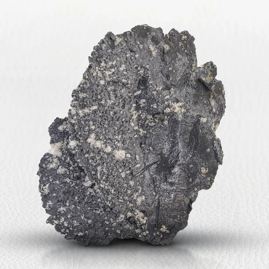 lustrous fine Hematite crystal with contrasting white Albite from Pakistan