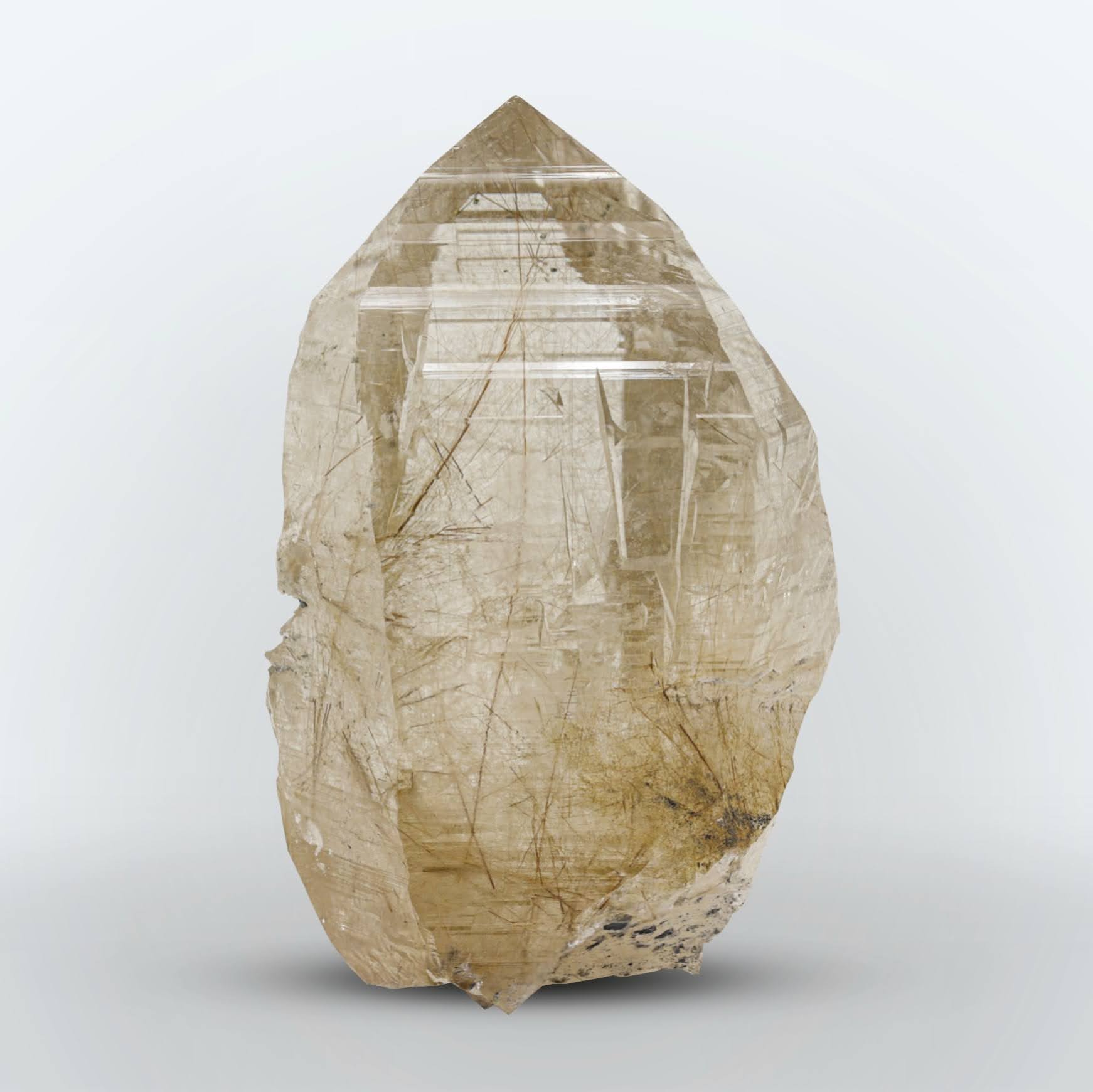 golden Rutilated Quartz crystal with perfect pointed termination from Pakistan