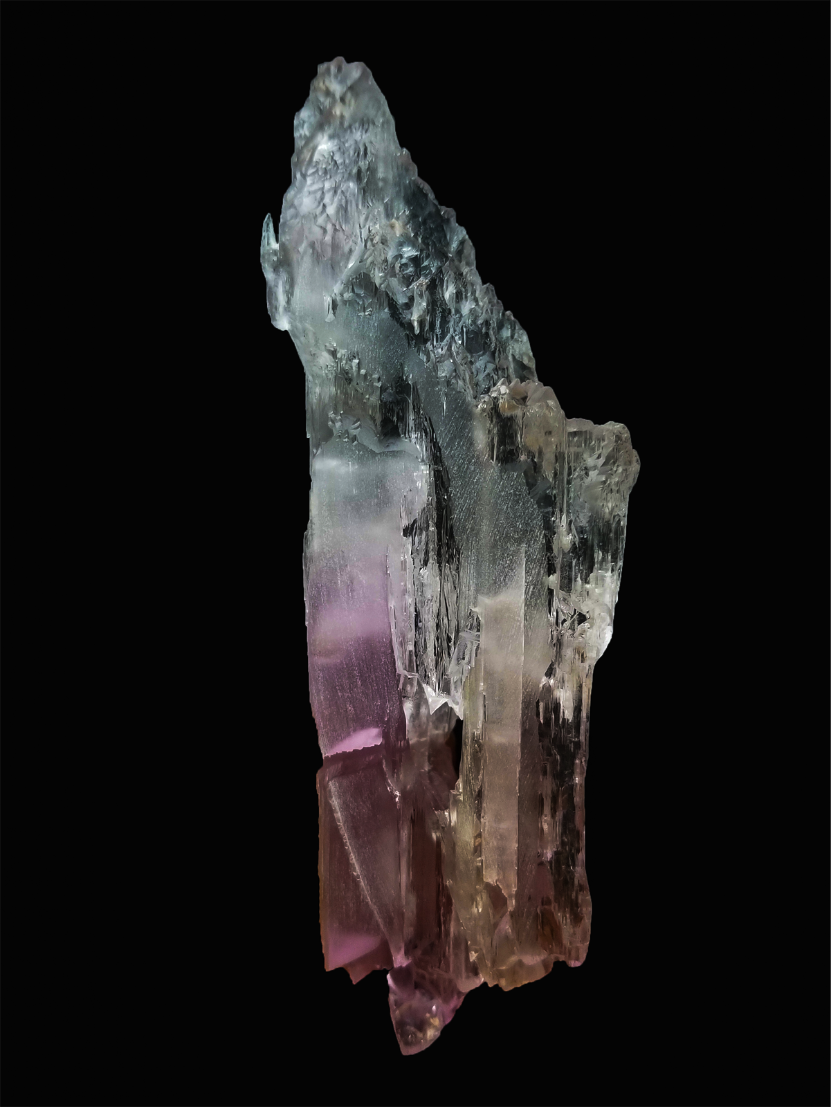 77 Grams Gorgeous Natural Color Pink Kunzite Super Etched Crystal