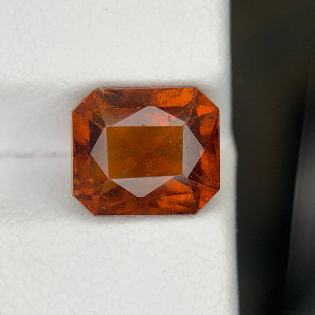 2.90 Carat Natural Loose Hessonite Garnet Stone Fancy Cut African Gemstone