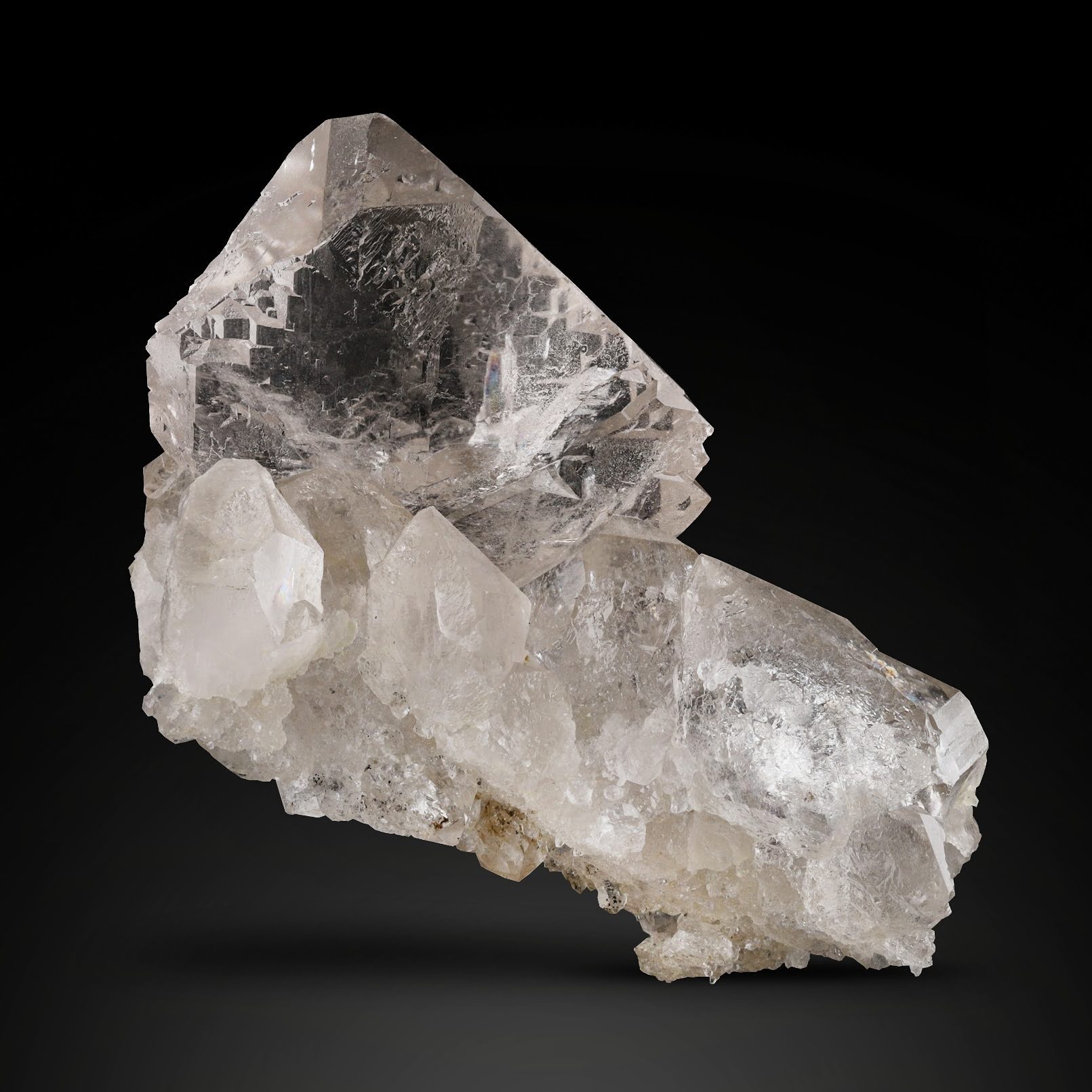 Impressive and rare Gwindel Quartz crystal on matrix from Pakistan