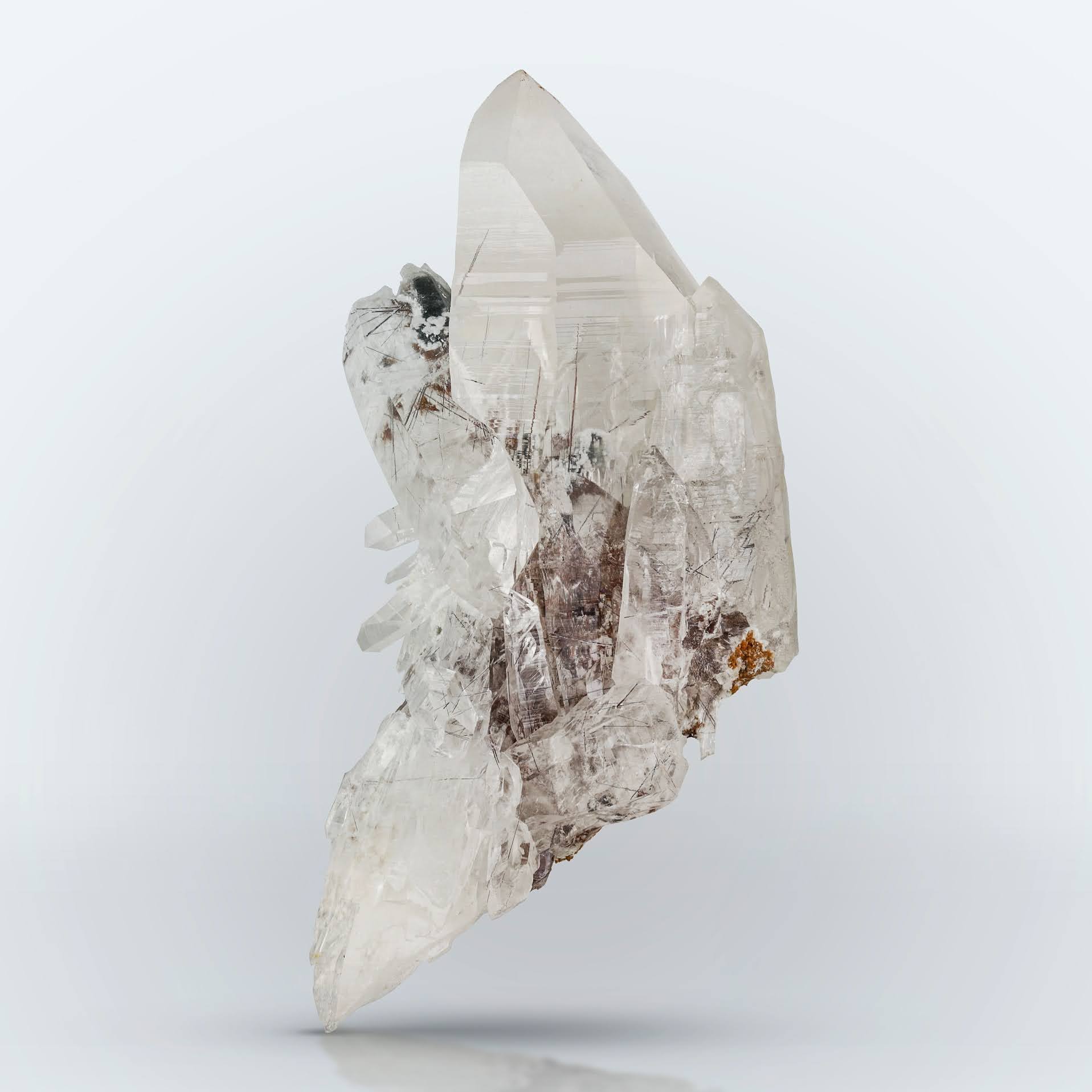 Rare sculptural Rutile included Quartz with excellent transparency from Pakistan