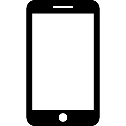 Black outline of a smartphone on a white background at Gandhara Fine Minerals