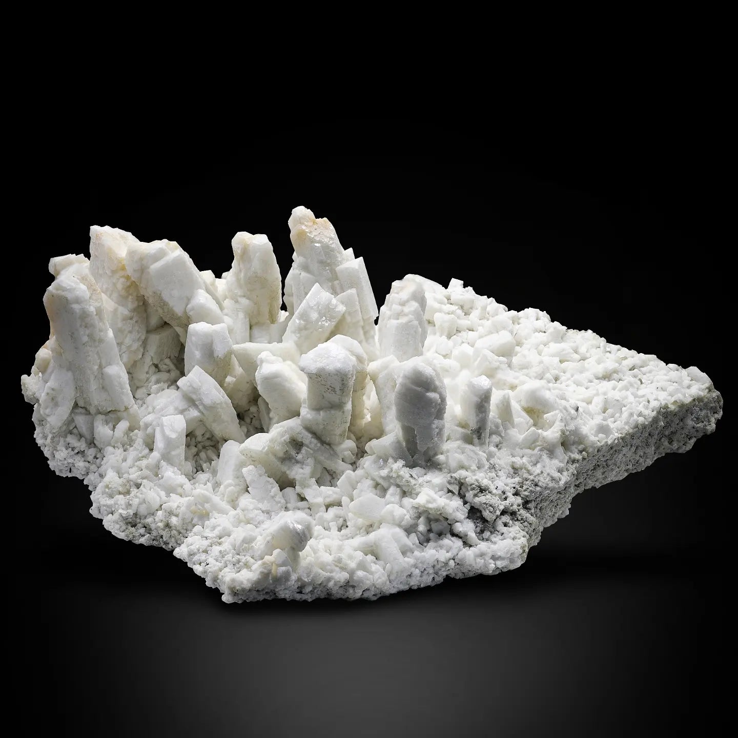 Elongated Microcline Feldspar crystals on Cleavelandite from Pakistan
