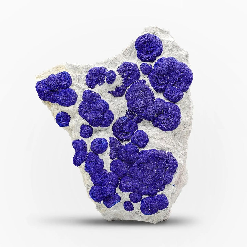 Lazurite Sun Crystals On Kaolinite Matrix From Australia