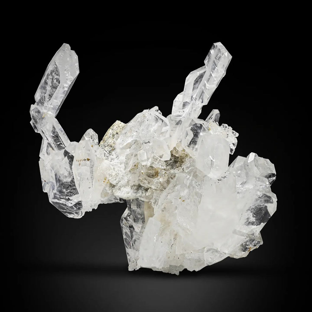 Rare Faden Quartz Crystal Cluster On Matrix From Pakistan