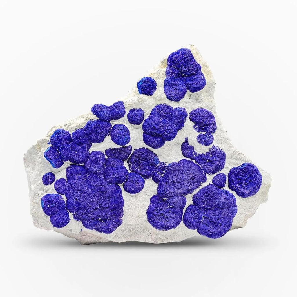 Lazurite Sun Crystals On Kaolinite Matrix From Australia