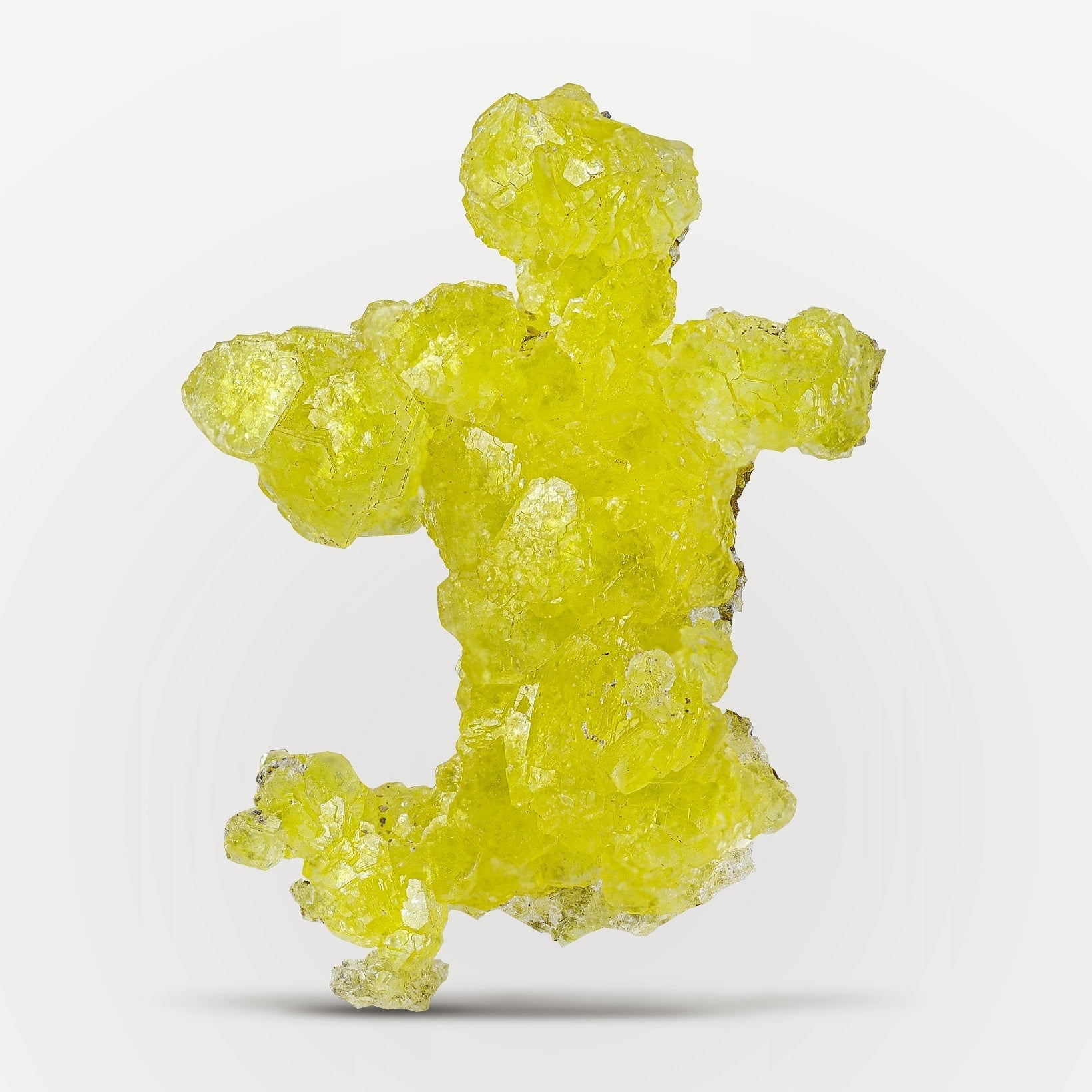 crystallography lustrous lemon yellow color Brucite crystal from Pakistan