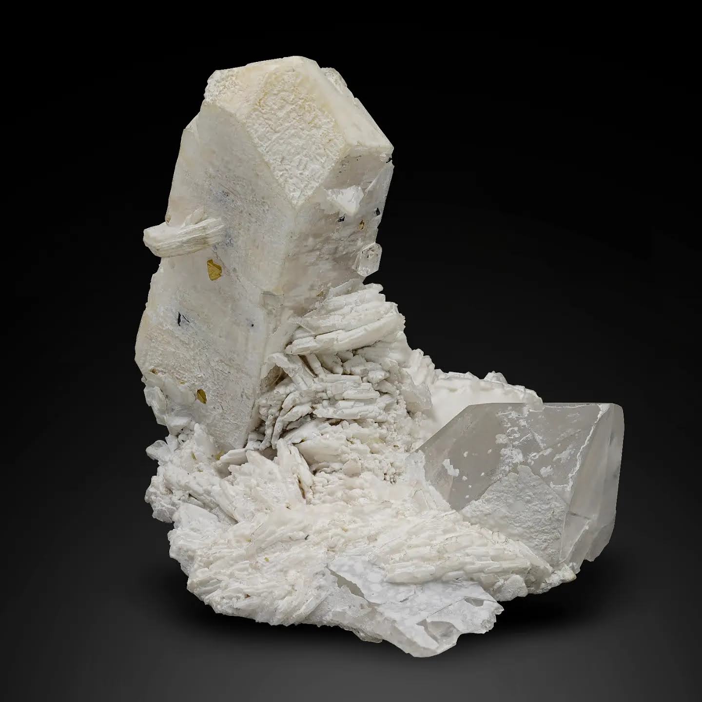 Feldspar With Microlite On Cleavelandite From Pakistan