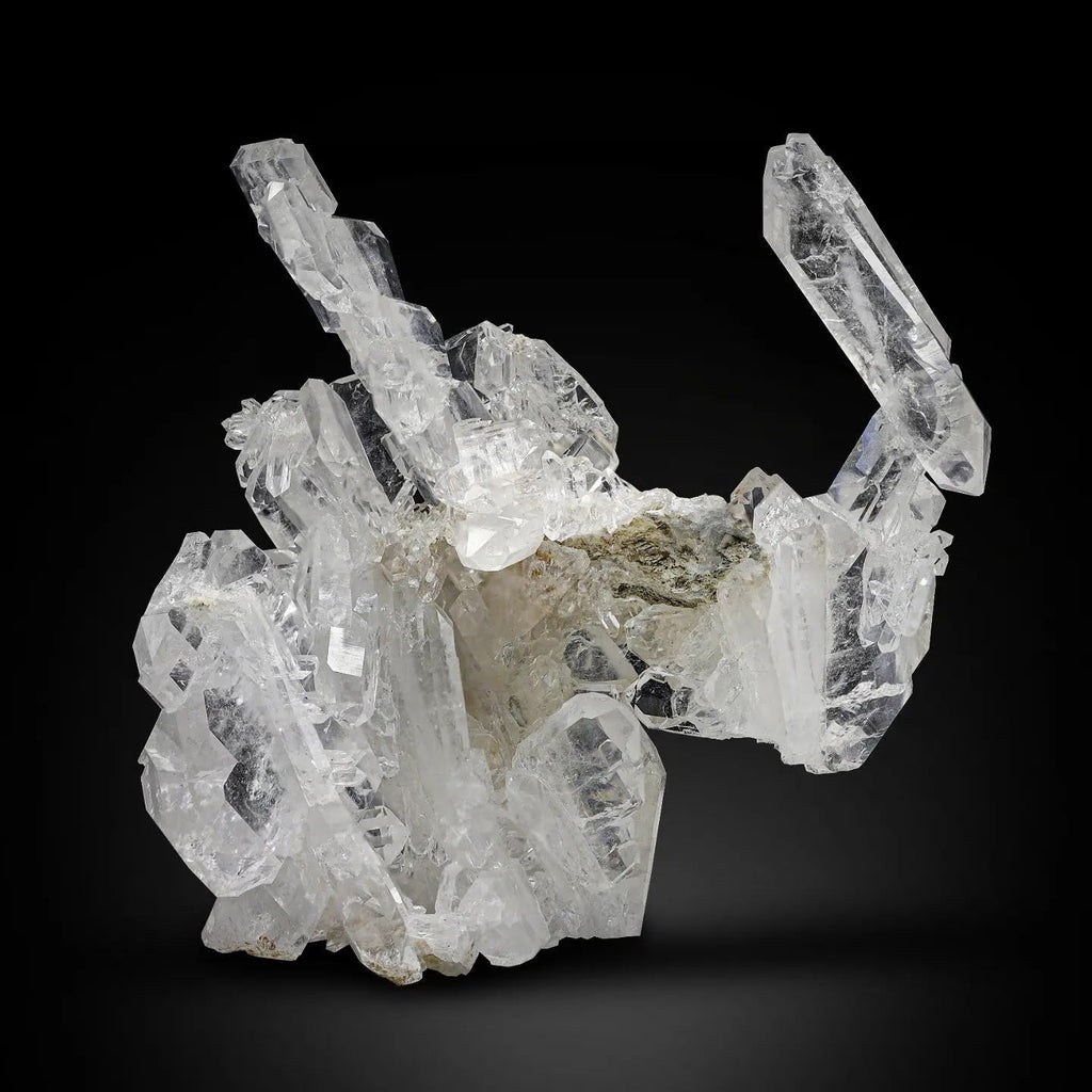 Rare Faden Quartz Crystal Cluster On Matrix From Pakistan