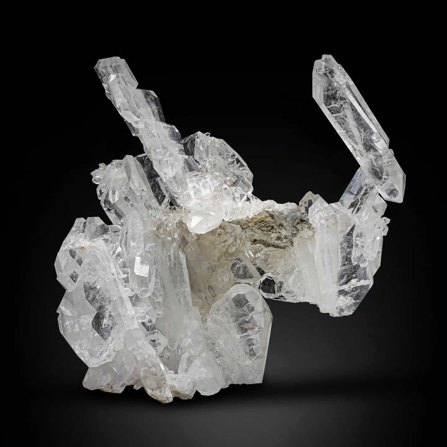 Rare Faden Quartz Crystal Cluster On Matrix From Pakistan