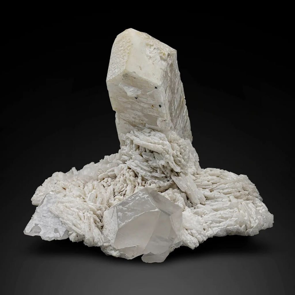 Feldspar With Microlite On Cleavelandite From Pakistan