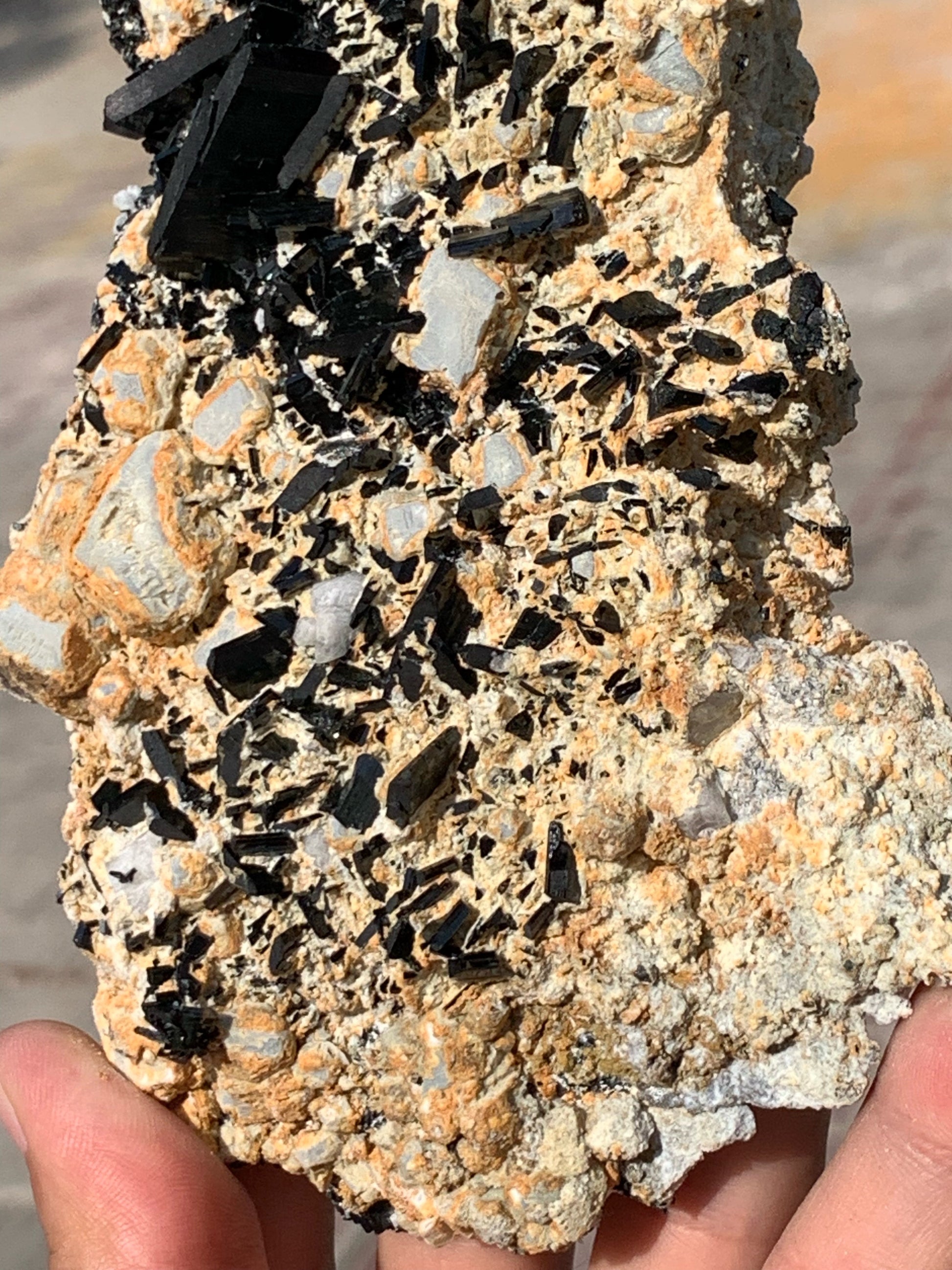 Rare striking black color Augite on Calcite from Zagi Mountains, KPK, Pakistan