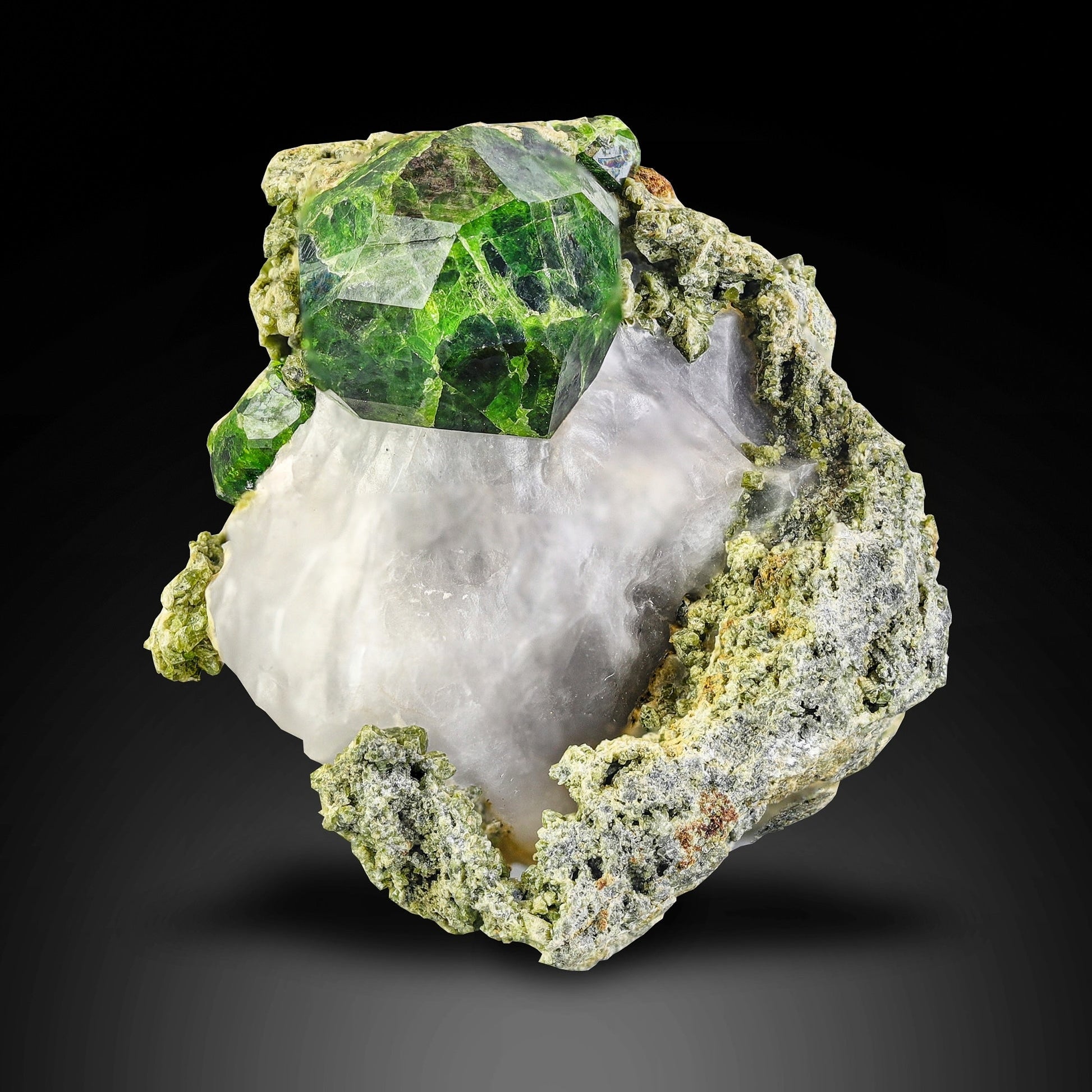 The 'Green Fire Demantoid Garnet Crystals on Matrix from Kuh-e-Belgheys, Iran