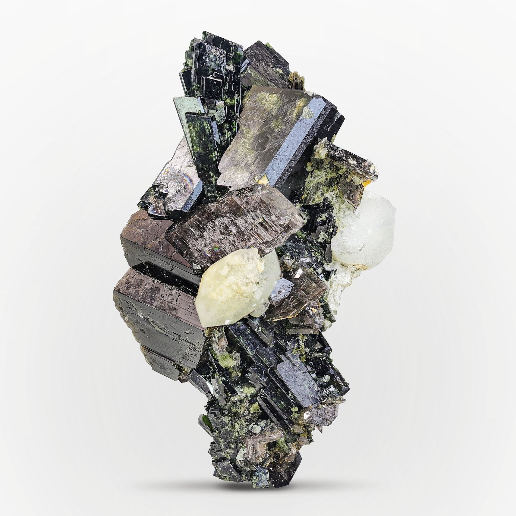 Pollucite On Axinite with Epidote From Pakistan