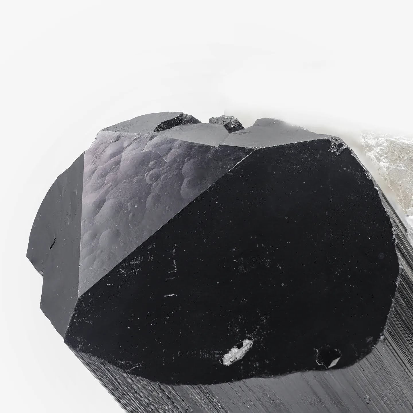 Schorl Black Tourmaline On Double Terminated Quartz from Pakistan
