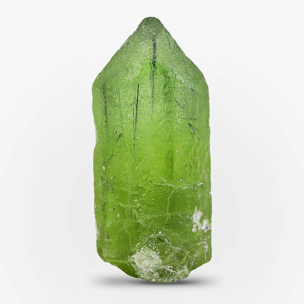 Green Peridot Crystal With Lugwigite-Vonsenite Formation From Pakistan