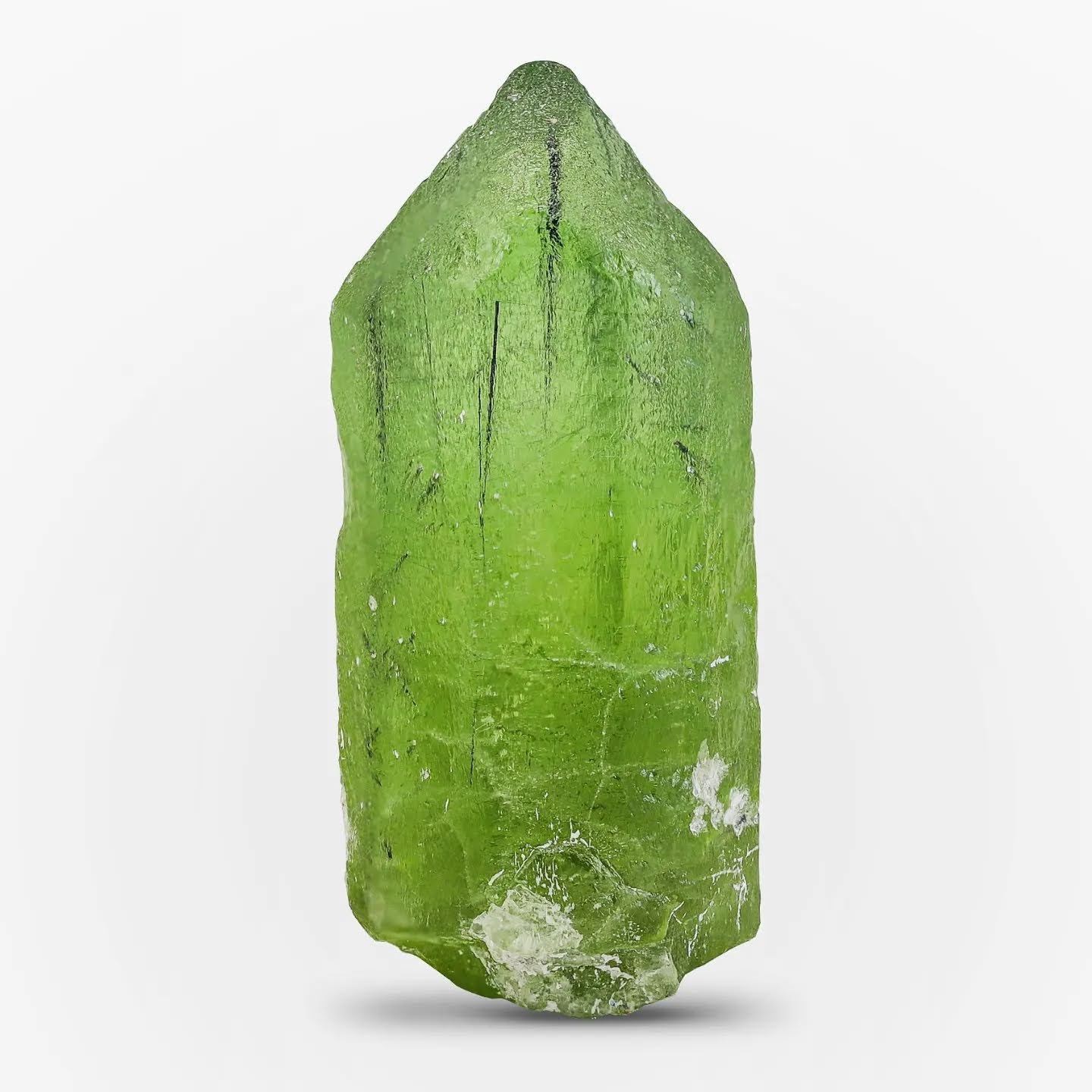 Green Peridot Crystal With Lugwigite-Vonsenite Formation From Pakistan
