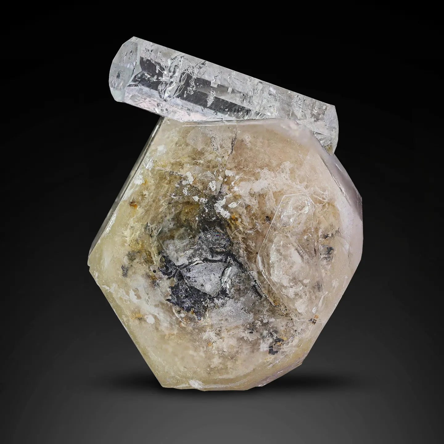 adorable specimen of Aquamarine perched on Apatite crystal From Pakistan