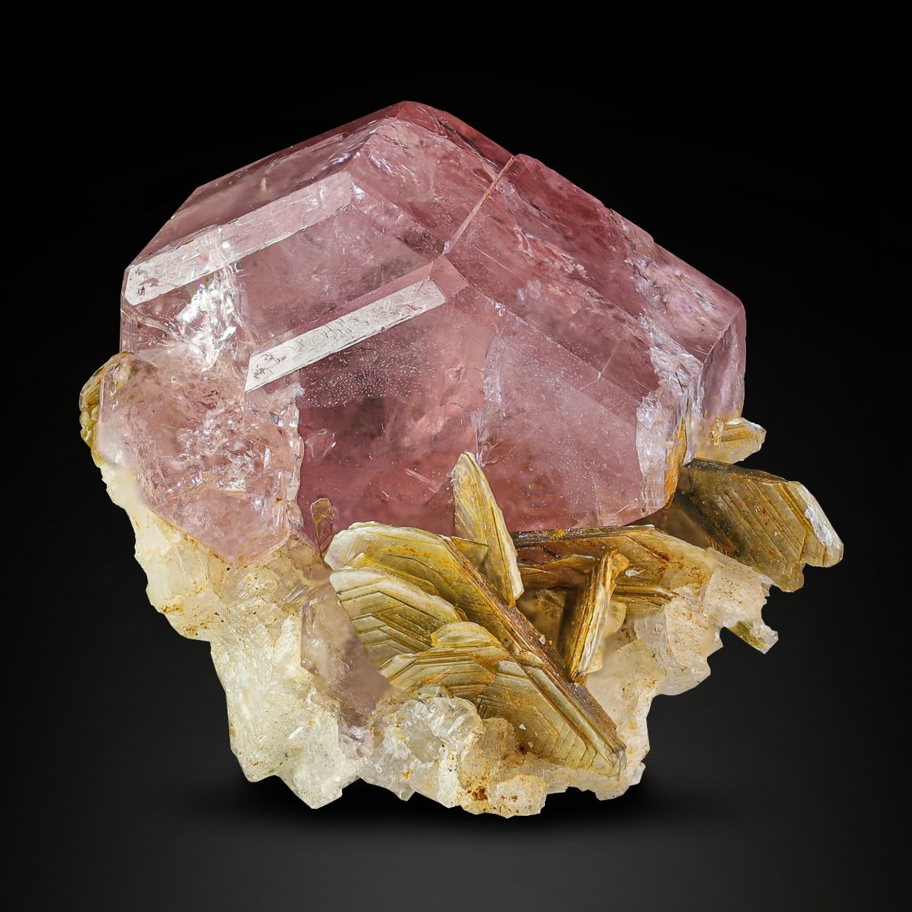 Apatite Crystal On Muscovite Matrix From Pakistan