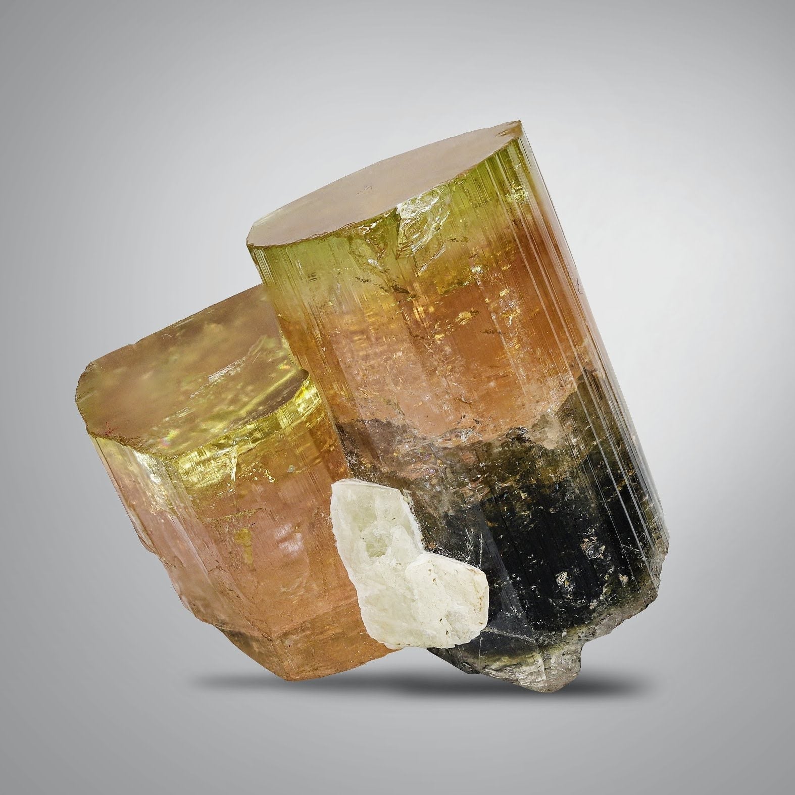 Bi Color Twin Tourmaline Crystals From Afghanistan