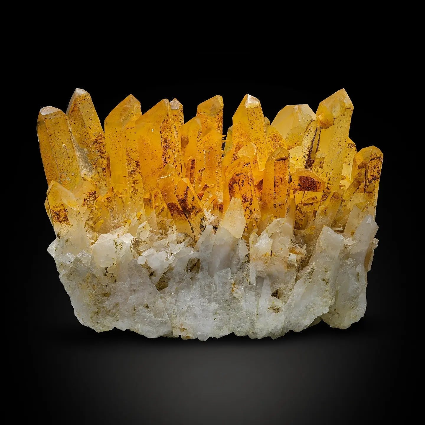 Elongated Quartz Cluster With Iron-Oxide Coating From Pakistan