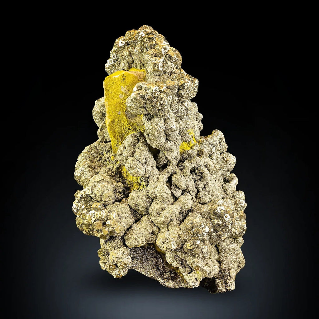 Unique Golden color Pyrite Crystals on Limonite Matrix from Afghanistan