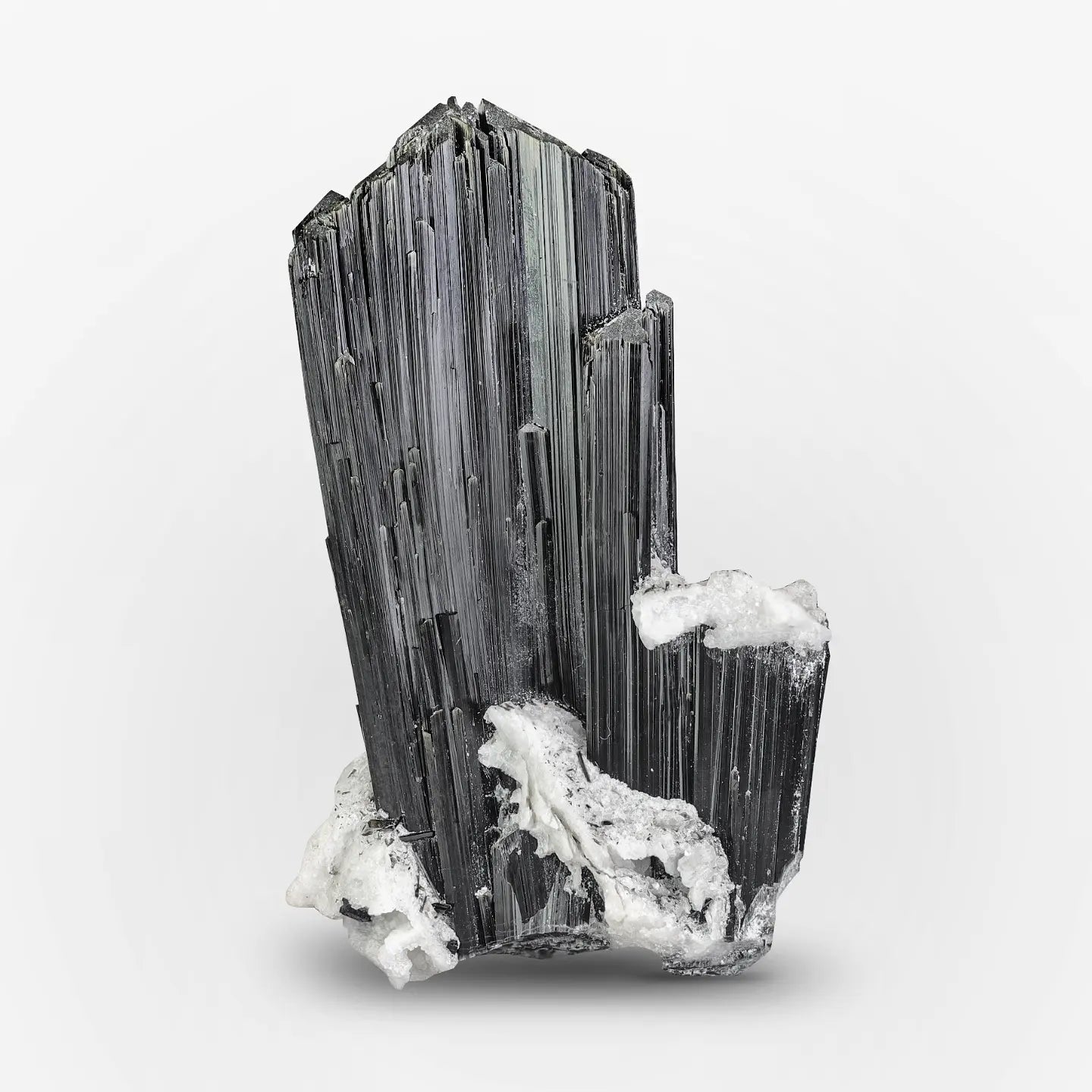 Contrasting Piece of Schorl Black Tourmaline with Albite from Pakistan