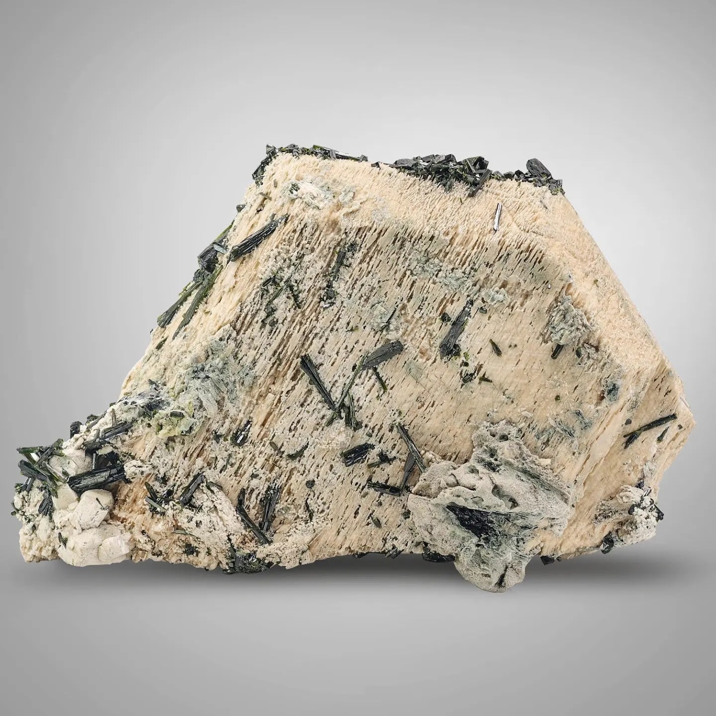 Epidote Crystals On Microcline Feldspar From Pakistan