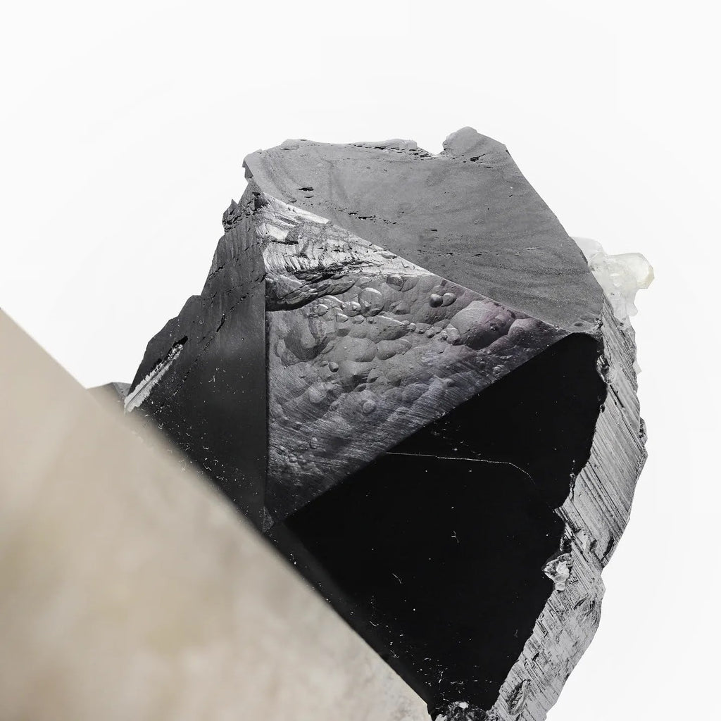 Schorl Black Tourmaline On Double Terminated Quartz from Pakistan