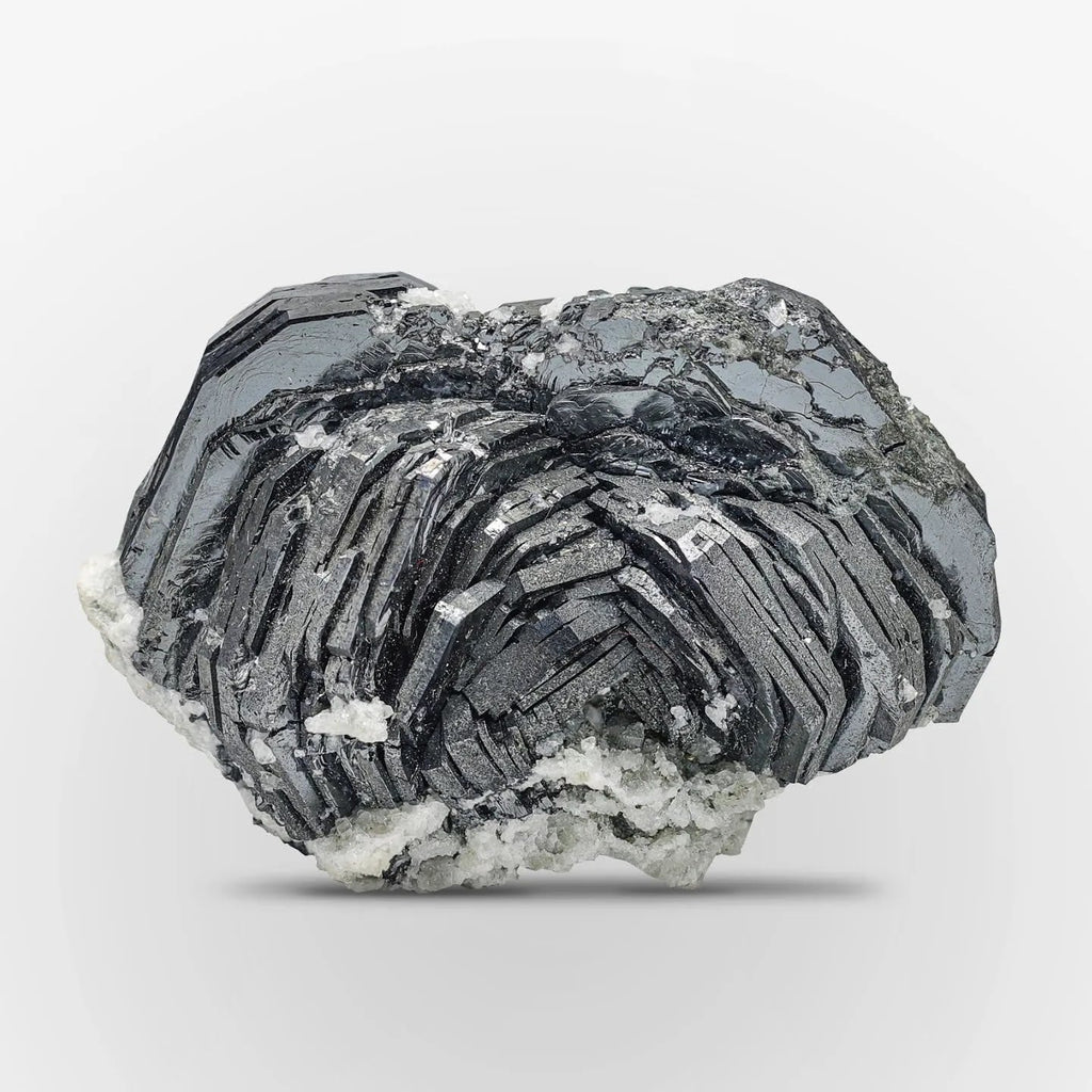 Hematite Rosettes Crystals On Albite Matrix From Pakistan