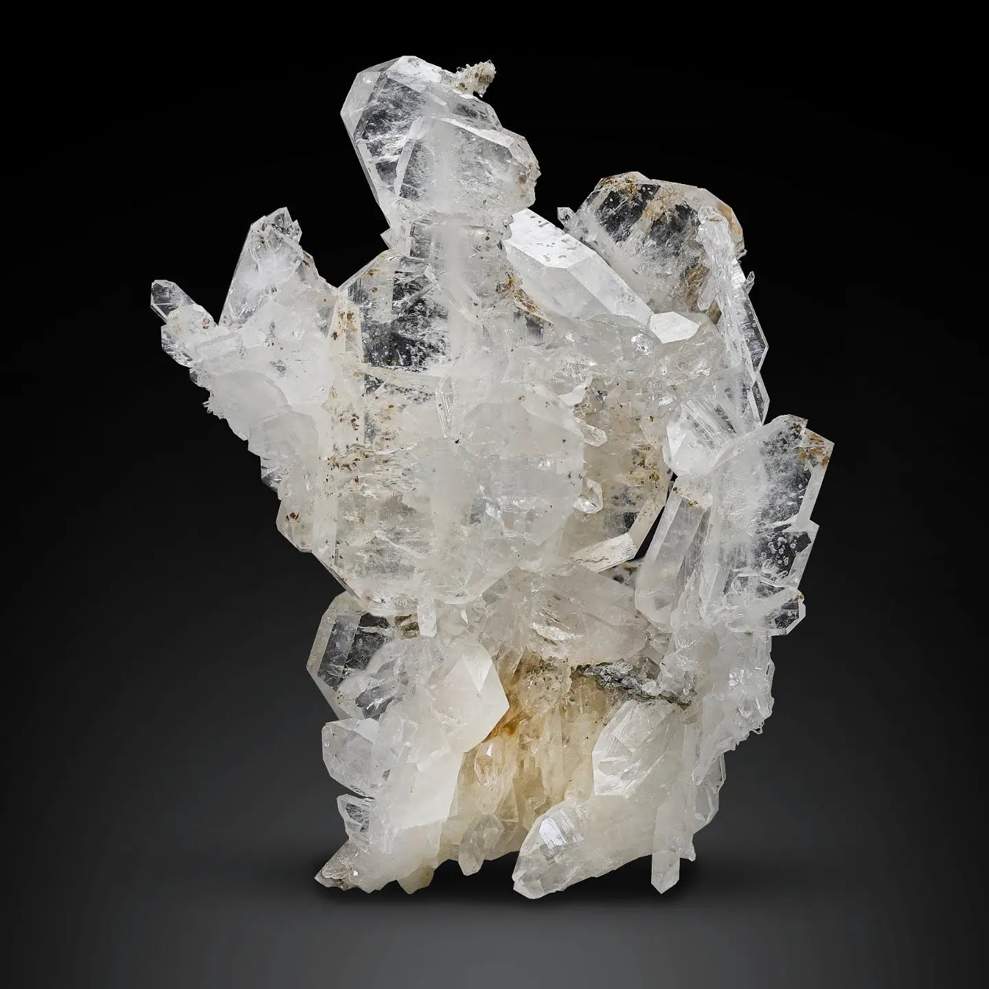 Gorgeous Intergrown Faden Quartz Crystal Cluster From Pakistan