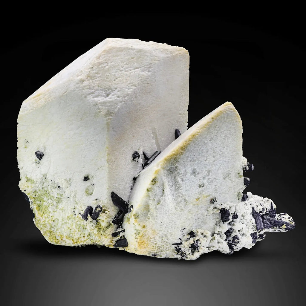 Large piece of Microcline feldspar with Black Tourmaline from Pakistan