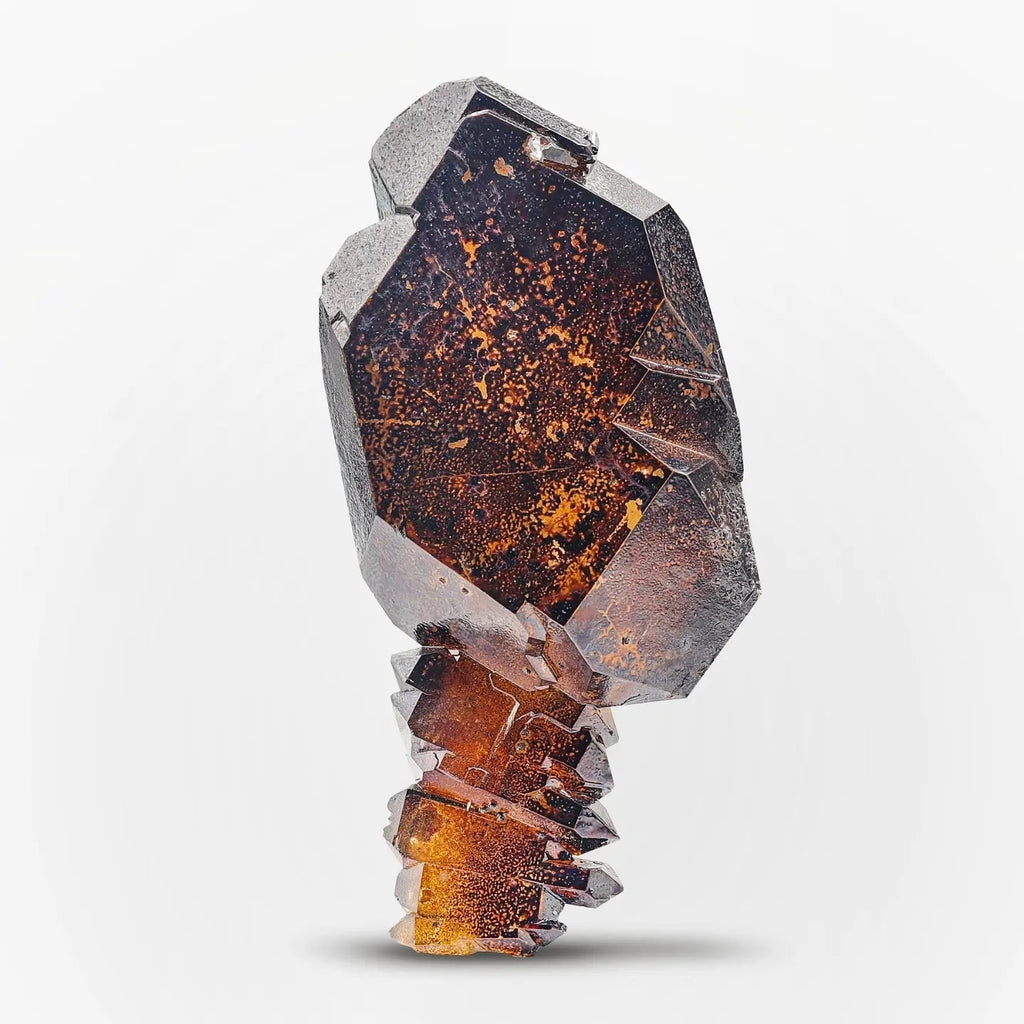 double terminated Faden Quartz with vibrant Iron oxide coating from Pakistan
