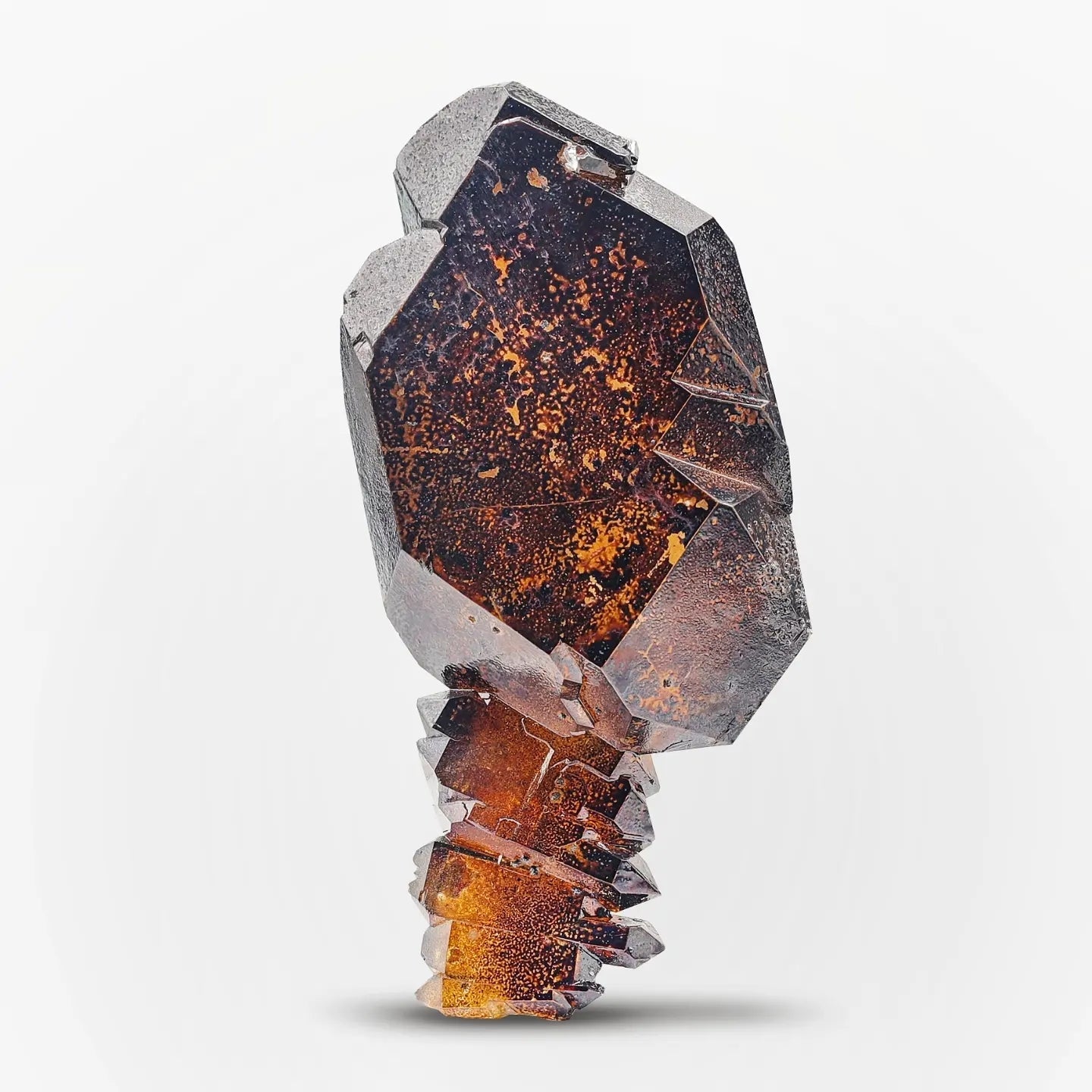 double terminated Faden Quartz with vibrant Iron oxide coating from Pakistan