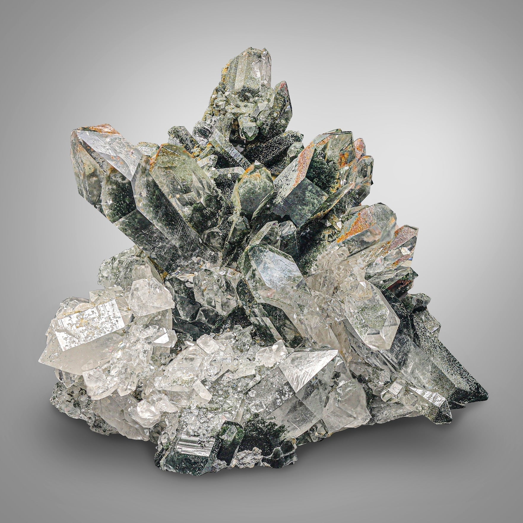 Collector's Piece Chlorite Quartz Cluster on Matrix from Pakistan for Sale