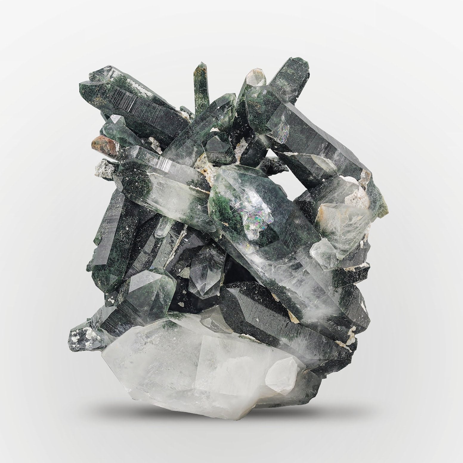 Chlorite Quartz Crystal Cluster From Pakistan