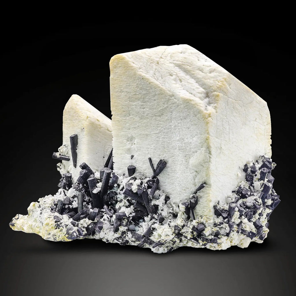 Large piece of Microcline feldspar with Black Tourmaline from Pakistan