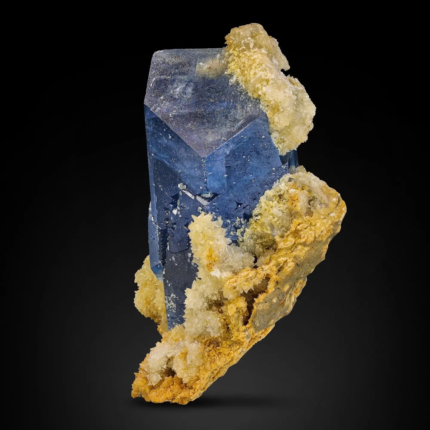 Blue Celestite With Calcite From Afghanistan